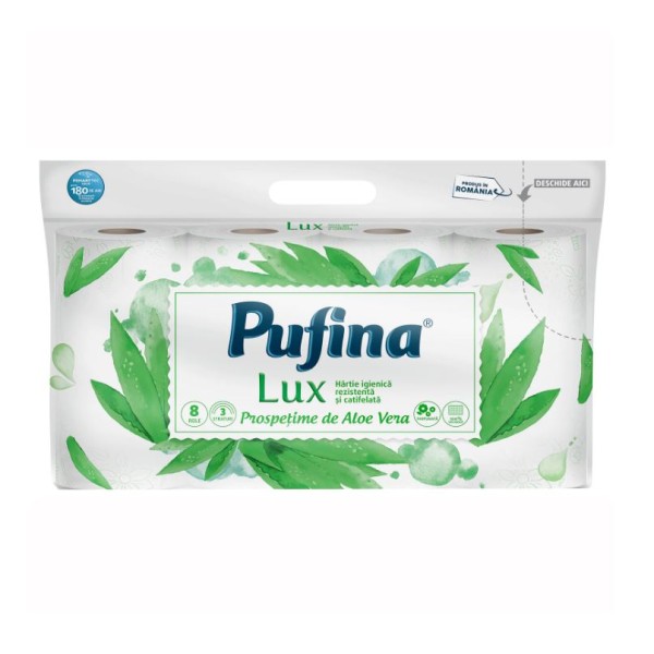 pufina-lux-hartie-igienica-aloe-vera-3str-8role-7setbax-35164-1-1687172221-600x600w PUFINA LUX HARTIE IGIENICA ALOE VERA 3STR 8ROLE /SET - imagine 1