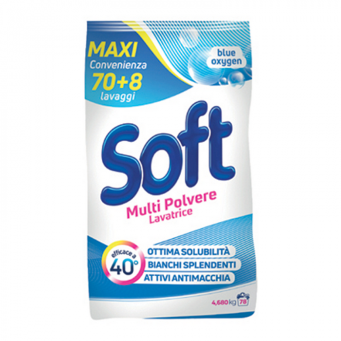 soft-ricarica-classic-polvere-78-spalari-370-797398 DETERGENT PULBERE SOFT BLUE OXYGEN 78 SPALARI 3900G - imagine 1