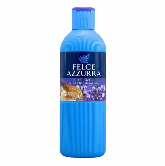 Felce-Azzura-Relax-miele-e-fiori-di-lavanda-front-800x926-8001280068041-691x800 GEL DE DUS FELCE AAZZURRA RELAX CU MIERE SI FLORI DE LAVANDA 650ML - imagine 1