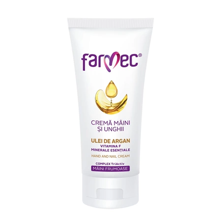 crema-pentru-maini-si-unghii-ulei-de-argan-100-ml-farmec-6954 FARMEC CREMA MAINI SI UNGHII 100ML ARGAN VITAMINA F 6030 - imagine 1