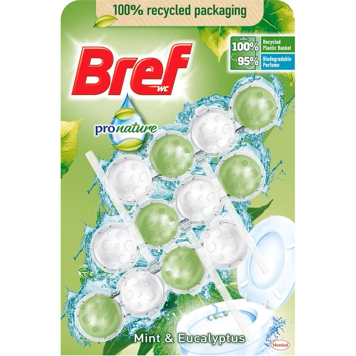 res_d94e54c2dc86d931487da4d1dd4e9573 BREF ODORIZANT WC PRO NATURE MINT&EUCALYPTUS 350GR - imagine 1